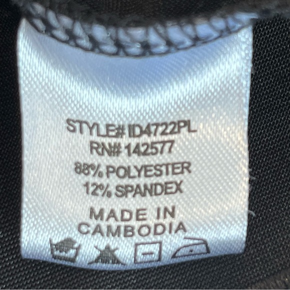 Iris Plus Size LBD Plus Size 3X Black Silk-Like Asymmetrical Spaghetti Straps - Picture 11 of 14